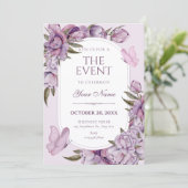 Purple flowers bloom kaart (Staand voorkant)