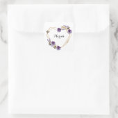 purple flowers blooming in the garden vierkante sticker (Tas)