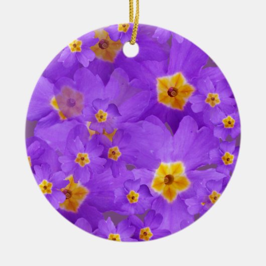 Purple Flowers Blossom Circle Ornament (Voorkant)