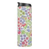 Purple Flowers Boho 3D Opgeblazen mama Thermosbeker (Geroteerd rechts)