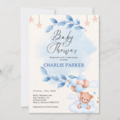 Purple Flowers Bouquet Invitation Kaart (Voorkant)