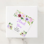 Purple Flowers Bridal Shower Thank You Bedankjes Labels (In situ)