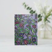 Purple Flowers Briefkaart (Staand voorkant)