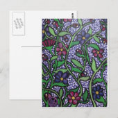 Purple Flowers Briefkaart (Voorkant / Achterkant)