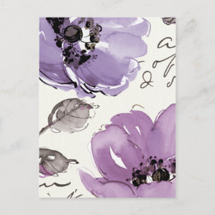 Purple Flowers Briefkaart