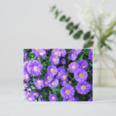 Purple Flowers Briefkaart (Staand voorkant)