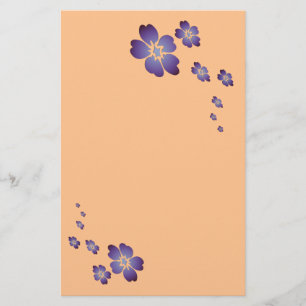 Purple Flowers Briefpapier