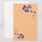 Purple Flowers Briefpapier (Voorkant / Achterkant)