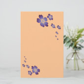 Purple Flowers Briefpapier (Staand voorkant)