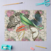 Purple Flowers, Butterflies met Music-ontkoppeling Tissuepapier (Craft)