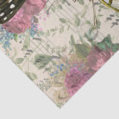 Purple Flowers, Butterflies met Music-ontkoppeling Tissuepapier (Detail)