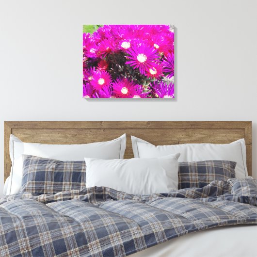 Purple Flowers Canvas Afdruk (Insitu (Slaapkamer))