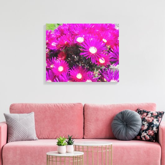Purple Flowers Canvas Afdruk (Insitu (Woonkamer))