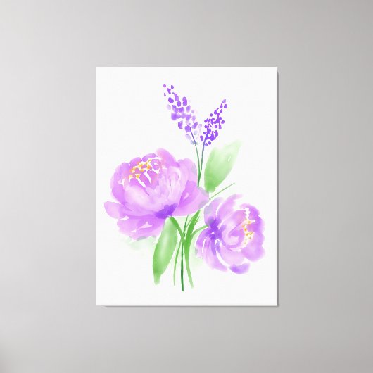 Purple Flowers Canvas Afdruk (Voorkant)