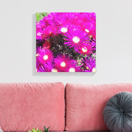 Purple Flowers Canvas Afdruk (Insitu (Woonkamer))
