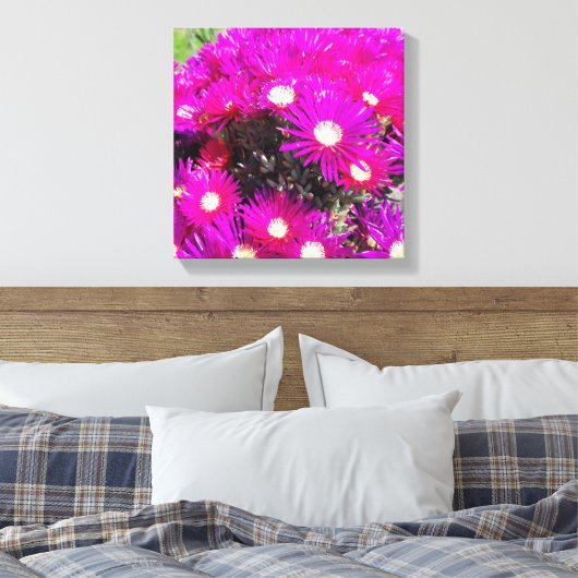 Purple Flowers Canvas Afdruk (Insitu (Slaapkamer))