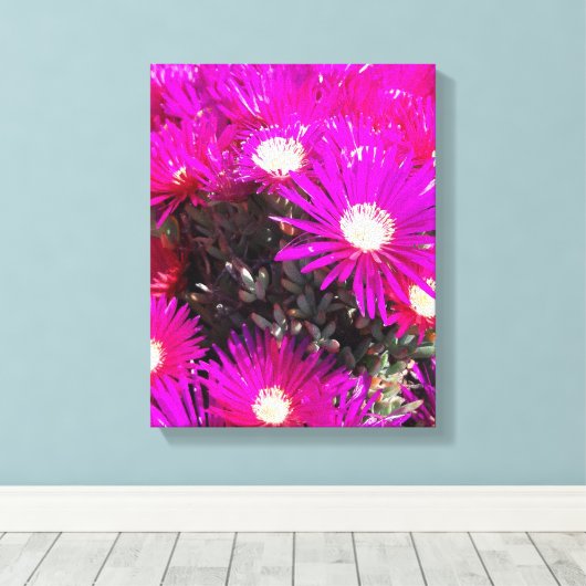 Purple Flowers Canvas Afdruk (Insitu (Houten vloer))