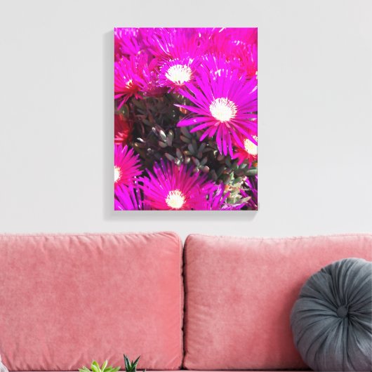 Purple Flowers Canvas Afdruk (Insitu (Woonkamer))