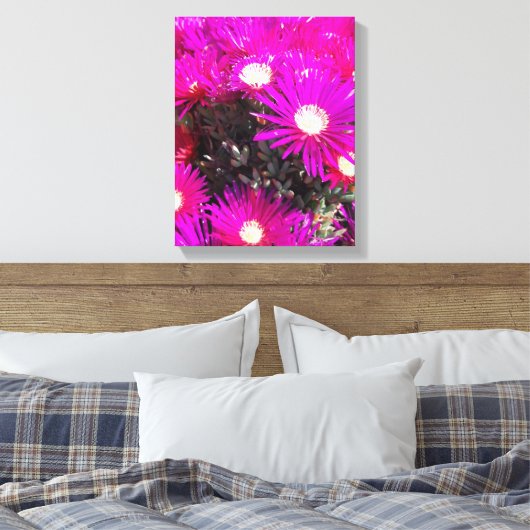 Purple Flowers Canvas Afdruk (Insitu (Slaapkamer))