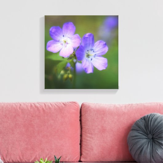 Purple Flowers Canvas Afdruk (Insitu (Woonkamer))