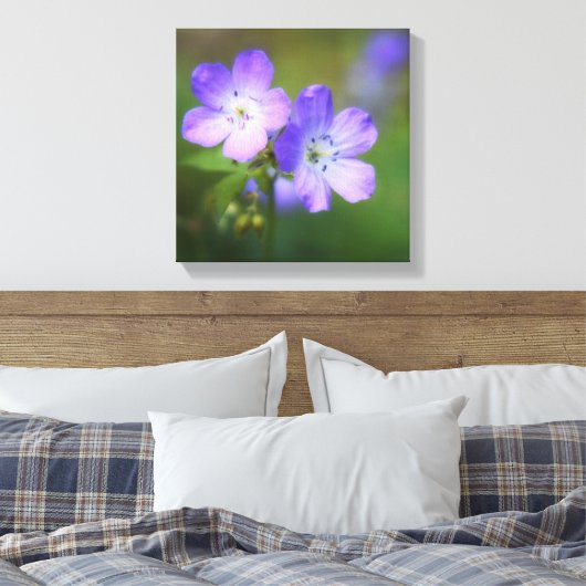 Purple Flowers Canvas Afdruk (Insitu (Slaapkamer))