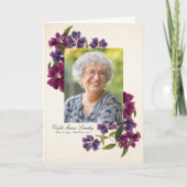Purple Flowers Celebration of Life Programme Programma (Voorkant)
