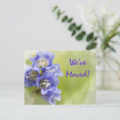 Purple Flowers Change of Address Notice Aankondigingskaart (Staand voorkant)