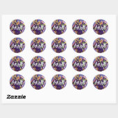 Purple Flowers Classic Ronde Sticker (Vel)