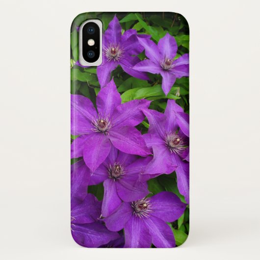 Purple Flowers Clematis-foto Case-Mate iPhone Case (Achterkant)