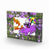 Purple Flowers Crocus Photo Block Fotoblokken (Rechts)