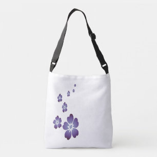 Purple Flowers Crossbody Tas