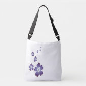 Purple Flowers Crossbody Tas (Voorkant)