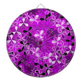 Purple Flowers Dartboard Dartbord (Voorkant)