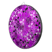 Purple Flowers Dartboard Dartbord (Voorkant Rechts)
