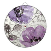 Purple Flowers Dartbord (Voorkant)