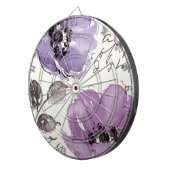 Purple Flowers Dartbord (Voorkant Rechts)