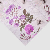 Purple Flowers en bijen Tissuepapier (Detail)