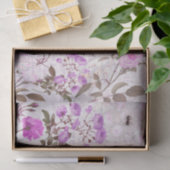 Purple Flowers en bijen Tissuepapier (Geschenk)