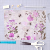 Purple Flowers en bijen Tissuepapier (Craft)