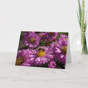 Purple Flowers en bijenkaart Kaart