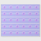 Purple Flowers en een Scroll Pattern Cadeaupapier (Vlak)