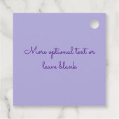 Purple Flowers en Glitter Gift Label (Achterkant)