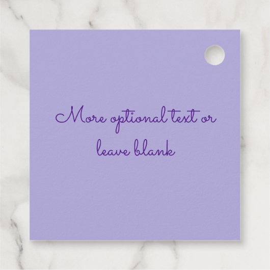 Purple Flowers en Glitter Gift Label (Achterkant)