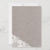 Purple Flowers en Lace Formal Wedding Kaart (Achterkant)