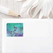 Purple Flowers en Musical Notes Etiket (Insitu)