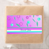 Purple Flowers en Stripes Bedankt voor het label (Insitu)