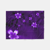 Purple Flowers Fleece Deken (Voorkant (Horizontaal))