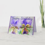 Purple Flowers Floral Waterverf Birthday Card Kaart<br><div class="desc">Purple Flowers Floral Waterverf Birthday Card,  met de volledig  meisjesnaam.Handbeschilderde waterverf van de violen die groeien in een pot hier in mijn tuin in het voorjaar. Stuur een kaart met de kleuren,  vorm en schoonheid van de natuur. Een kleine glimlach op een kaart!</div>