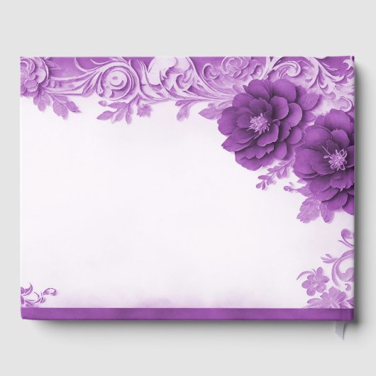 Purple Flowers Flourish gastenboek (Achterkant)