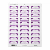 Purple Flowers Flourish Retouradres Label (Full Sheet)